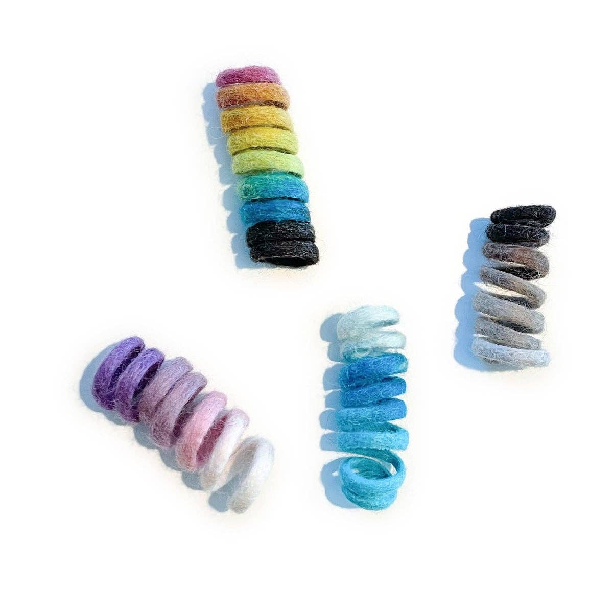 spiral cat toy Spring Eco Toy- Pink and White